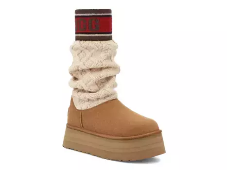 UGG Classic Sweater Slouch Boot, каштановый