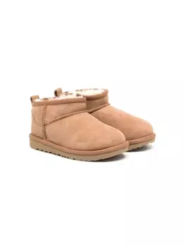 UGG Kids ботинки с закругленным носком, коричневый
