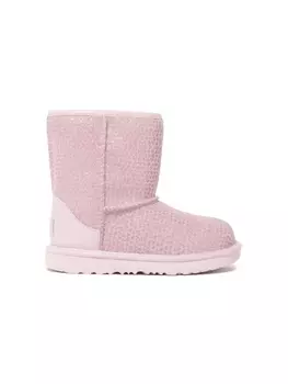 UGG Kids Classic II Hearts suede boots, розовый