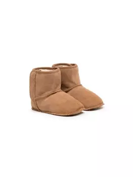 UGG Kids пинетки Baby Classic с мехом, коричневый