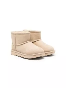 UGG Kids угги Mini II с нашивкой-логотипом, серый