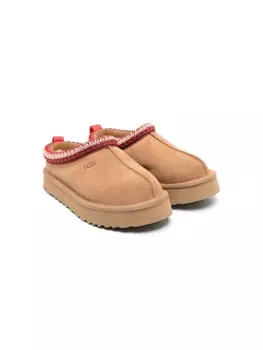 UGG Kids замшевые сапоги Tazz с декоративной строчкой, коричневый
