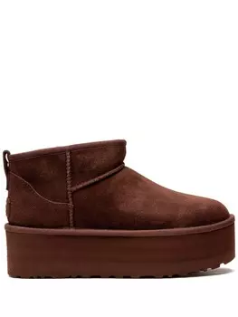 UGG угги Classic Ultra Mini Platform Pearfect Burnt Cedar, коричневый