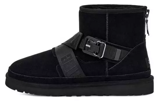 Полусапоги мужские UGG зимние с логотипом бренда, черный