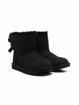 Угги детские UGG Kids Bailey Bow II на завязках, черный