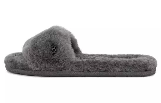 Угги-шлепанцы для женщин, угольно-серый