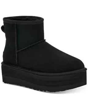 Угги Women's Classic Mini на платформе с теплой подкладкой UGG, черный