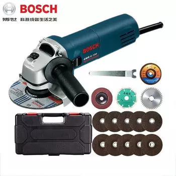 Угловая шлифовальная машина Bosch GWS6-100, 100 мм + насадки, кейс