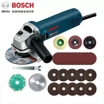 Угловая шлифовальная машина Bosch GWS6-100 шлифовально-полировальный отрезной станок ручная шлифовальная машина ручная шлифовальная машина по камню
