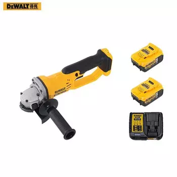 Угловая шлифовальная машина Dewalt DCG412K100P2-A9CN, 100 мм + два аккумулятора 5.0Ah