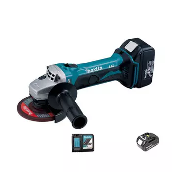 Угловая шлифовальная машина Makita DGA452RME + два аккумулятора 18V 4.0Ah