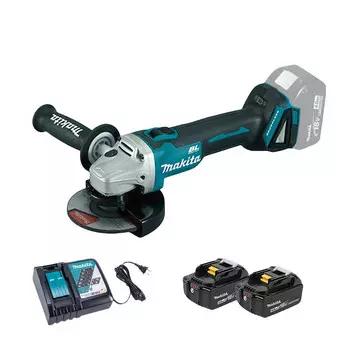 Угловая шлифовальная машина Makita DGA504RME + два аккумулятора 18V 4.0Ah