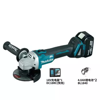 Угловая шлифовальная машина Makita DGA454RME + два аккумулятора 4.0Ah, зарядное устройство