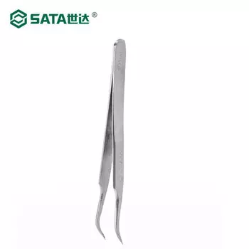 Угловой пинцет SATA, 125 мм, 03106, маленькие плоскогубцы с зажимом, маленький пинцет