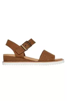 Угловые босоножки с перфорацией Skechers, коричневый