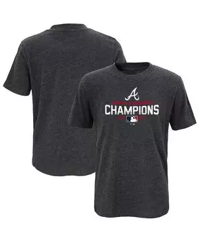 Угольная футболка Big Boys Atlanta Braves с чемпионами Мировой серии 2021 года Fanatics