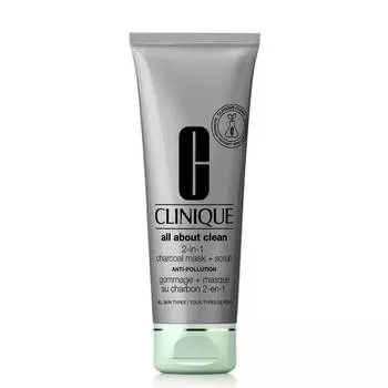 Угольная маска + скраб 2в1 Clinique All About Clean, 100 мл
