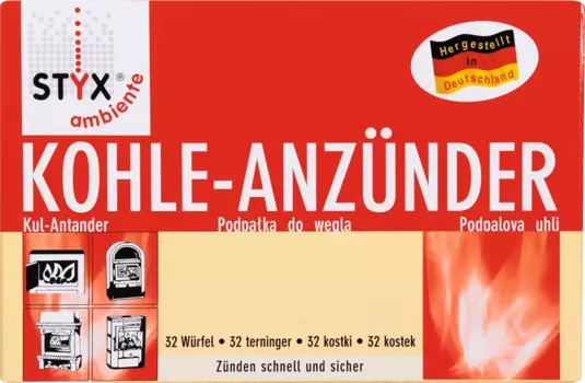 Угольная зажигалка белая 32 шт. Styx