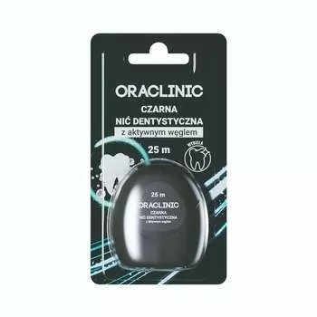 Угольная зубная нить, 25 м Oraclinic