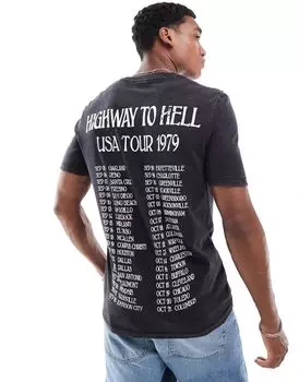 Угольно-серая футболка Bershka ACDC