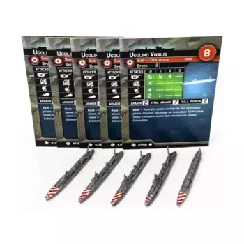 Уголино Вивальди (К) x5, Axis & Allies - Collectible Miniatures Game - War at Sea - Task Force Singles