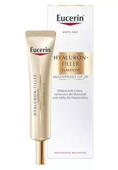 Уход за глазами EUCERIN HYALURON-FILLER + ELASTICITY ANTI AGE AUGENPFLEGE LSF 20, цвет transparent