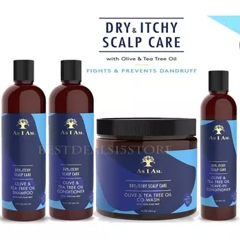 Уход за сухой и зудящей кожей головы Шампунь-кондиционер для совместного мытья Несмываемый кондиционер, As I Am