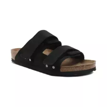 Uji vl nu черные кожаные тапочки Birkenstock, черный