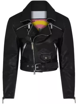 Укороченная байкерская куртка DSQUARED2, черный