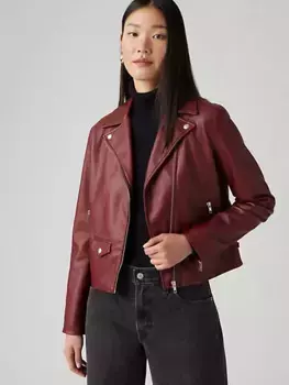 Укороченная байкерская куртка Lelou Levi's, красный