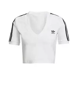 Укороченная белая футболка adicolor classics Adidas