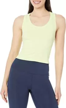 Укороченная бесшовная майка для тренировок Athlete Sweaty Betty, цвет Pomelo Green