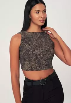 Укороченная блузка без рукавов которую можно использовать с обеих сторон Herita, черный