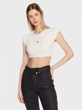 Укороченная блузка Calvin Klein, белый