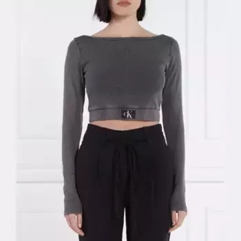 Укороченная блузка Calvin Klein, черный