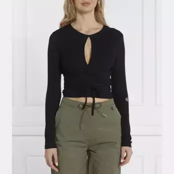 Укороченная блузка Calvin Klein, черный