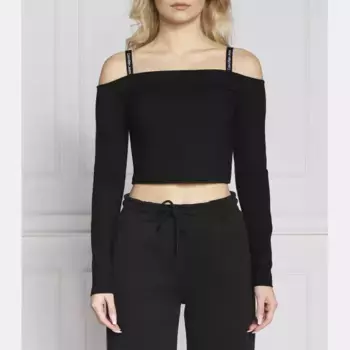 Укороченная блузка Calvin Klein, черный