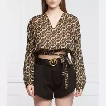 Укороченная блузка Cinisello Pinko, коричневый