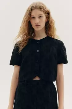 Укороченная блузка H&M, черный