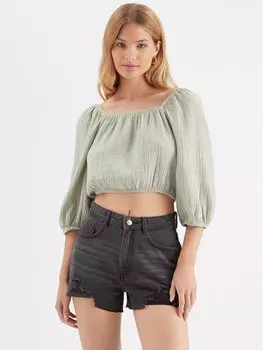 Укороченная блузка Jdy, зеленый