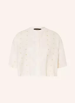 Укороченная блузка пиксельная из льна с блестящей пряжей Greek Archaic Kori, мультиколор