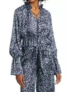 Укороченная блузка Ramy Brook Cher, синий