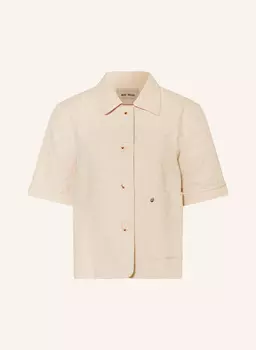 Укороченная блузка-рубашка mmsylvie thilde Mos Mosh, экрю