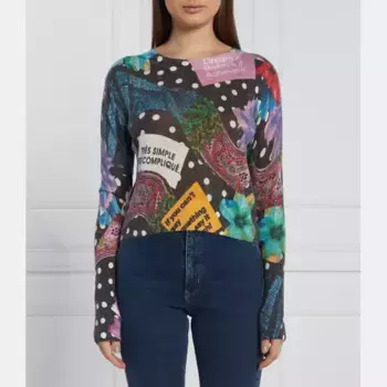 Укороченная блузка с добавлением белья Desigual, мультиколор