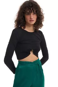 Укороченная блузка с обручем, черная QUZU