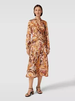 Укороченная блузка с узором по всей поверхности Jake*s Collection, темно-оранжевый