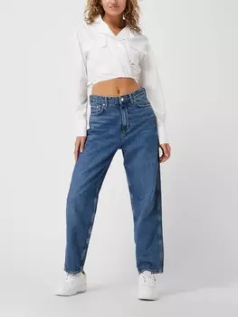 Укороченная блузка со шнуровкой модель "Делла" Gina Tricot, белый