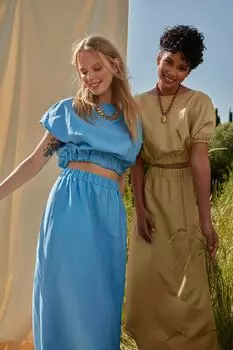 Укороченная блузка светло-коричневого цвета Trendyol, коричневый