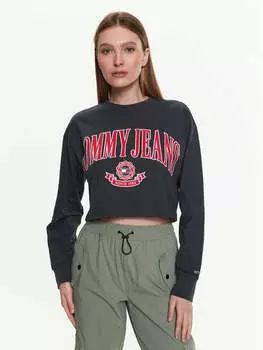 Укороченная блузка Tommy Jeans, серый