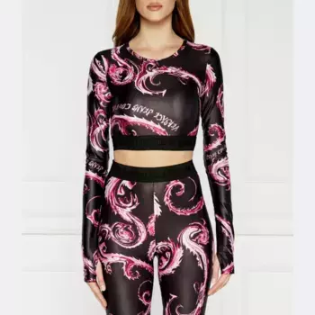 Укороченная блузка Versace, черный